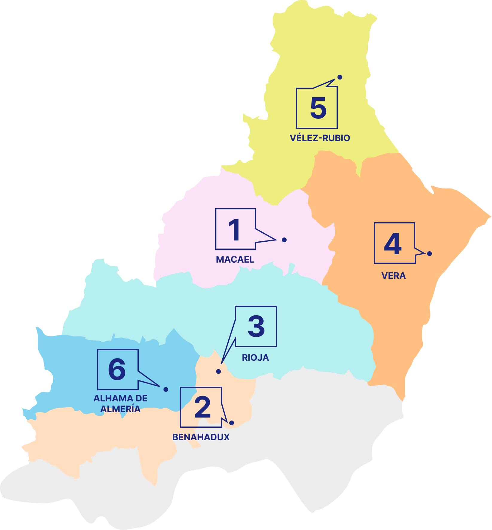 Mapa sedes